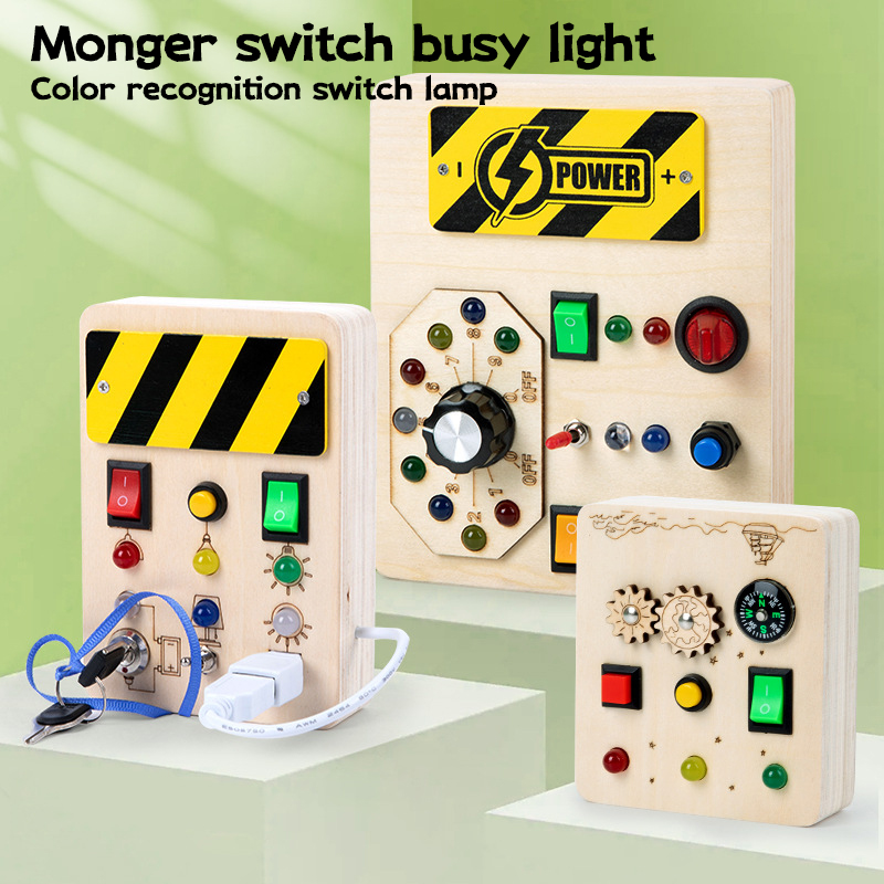 Montessori Wooden Busy Board Toddler - Montessori Busy Board Baby Zintuiglijk Speelgoed