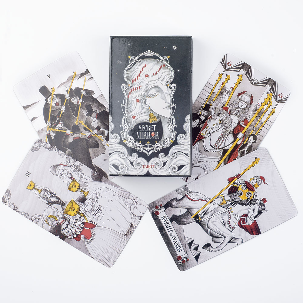 Tarot Cards Deck With Guidebook - Secret Mirror Tarotkaarten 10,3*6cm Vrouwelijke kunsttarot