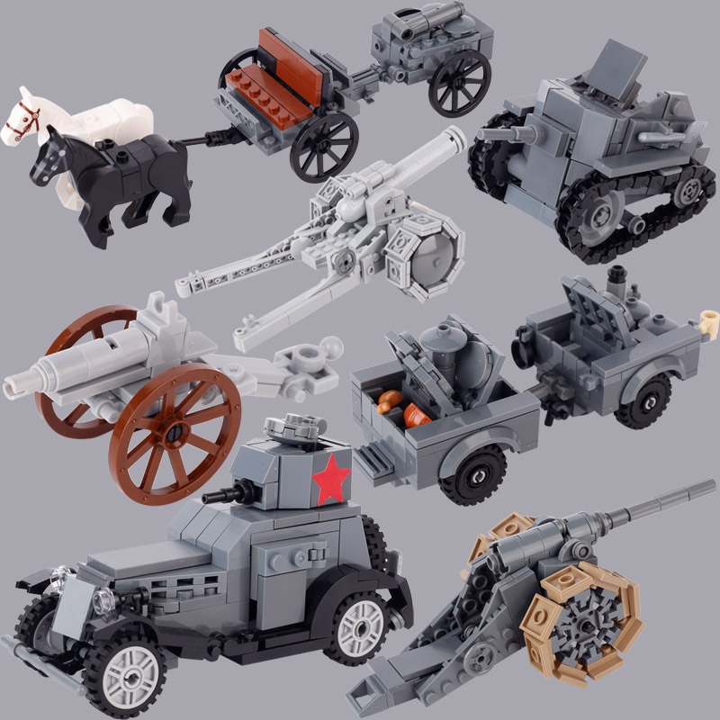 Lego Compatible Military Tank - Ww1 Italiaanse Sovjet Militaire Tank Gepantserde