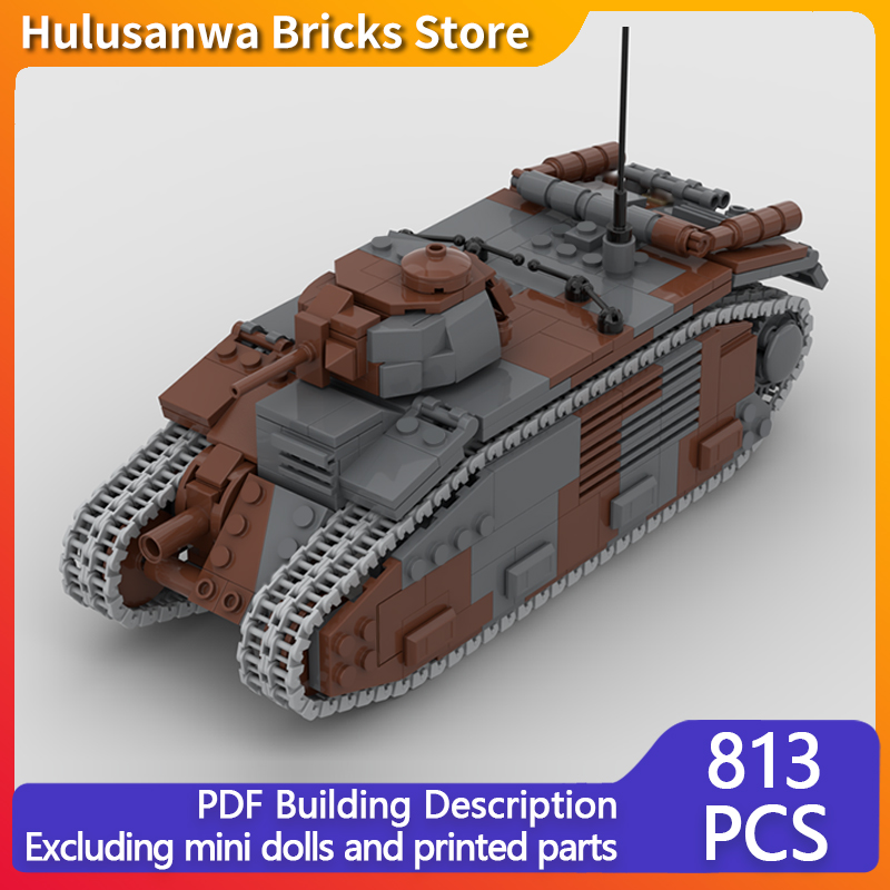 B1 Bis Militaire Tanks Model M - Lego Compatible Military Tank recensie en prijs